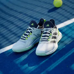 Giày Pickleball Tennis Adidas Adizero Ubersonic 4.1 - Đế Ngoài Bám Chắc, Công Nghệ Lightstrike, Màu Cloud White/Aurora Black/Lucid Lemon