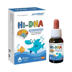 Hi-DHA Bổ Sung DHA Từ Dầu Gan Cá Tuyết Tự Nhiên Cho Trẻ - Phát Triển Não Bộ & Thị Lực, Ống Nhỏ Giọt Hương Chanh 20ml