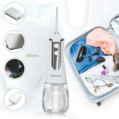 Máy tăm nước cầm tay HailiCare L-10 300ml - Đi kèm 5 đầu vệ sinh đa năng, chăm sóc răng miệng hiệu quả, dễ mang theo khi du lịch