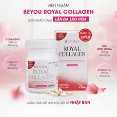 Viên Ngậm Làm Đẹp Trẻ Hóa Da Beyou Royal Collagen Nhật Bản - Hỗ Trợ Căng Mịn Da, Giảm Nếp Nhăn, Lọ 90 Viên