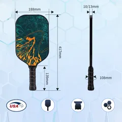 Vợt Pickleball Jusain Dành Cho Người Mới Tập Chơi - Thiết Kế Nhẹ, Chất Liệu Cao Cấp, Dễ Dàng Kiểm Soát Bóng