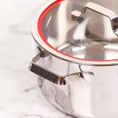Bộ 3 Nồi Inox 3 Lớp Kalpen Emer EM1 - Dụng Cụ Nấu Ăn Đa Năng Cho Gia Đình, Kích Thước 16cm, 20cm, 24cm