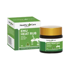 Cao Xoa Bóp Đà Điểu Emu Heat Rub Healthy Care 50g - Giải Pháp Hỗ Trợ Đau Khớp, Đau Lưng, Căng Cơ Từ Úc