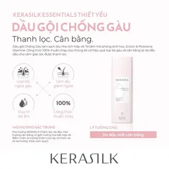 Dầu Gội Kerasilk Anti Dandruff 250ml - Ngăn Ngừa Gàu, Giảm Ngứa, Cân Bằng Da Đầu, Hỗ Trợ Làm Sạch Tóc, Công Thức Thuần Chay