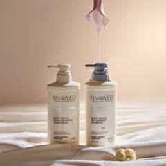 Dầu xả phục hồi tóc hư tổn Elvawell White Truffle Super Repair - 500ml Dưỡng ẩm, làm mềm, giảm gãy rụng, chăm sóc tóc hư tổn hiệu quả