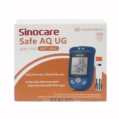 Hộp 50 Que Thử Axit Uric Sinocare Safe AQ UG - Thiết Bị Theo Dõi Sức Khỏe, Kết Quả Nhanh, Chính Xác Tại Nhà
