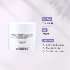 Mặt Nạ Kem Phục Hồi Da Dermafirm Creamy Bomb - Dưỡng Ẩm, Chống Lão Hóa, Phù Hợp Mọi Loại Da, Hương Thảo Mộc Dịu Nhẹ 100ml