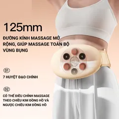 Máy Massage Nóng PGG W2 - Thiết Bị Massage Cơ Học Thư Giãn Bụng Cho Phụ Nữ, Hỗ Trợ Ngày Đèn Đỏ, Tiện Lợi Sử Dụng Ngoài Trời