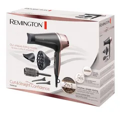Máy Sấy Tóc Remington Curl & Straight Confidence D5707 - 2200W, Tạo Kiểu Tóc Đẹp, Công Nghệ Ionic, Đầu Uốn và Duỗi Tóc Chuyên Nghiệp