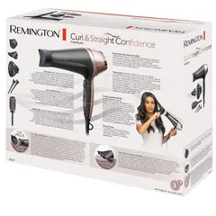 Máy Sấy Tóc Remington Curl & Straight Confidence D5707 - 2200W, Tạo Kiểu Tóc Đẹp, Công Nghệ Ionic, Đầu Uốn và Duỗi Tóc Chuyên Nghiệp