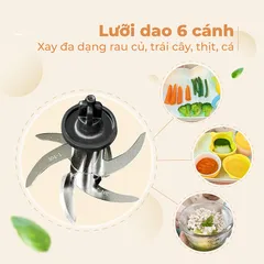 Máy xay hấp đa năng Moaz BéBé MB-093 - Thiết bị xay xay và hấp tiện lợi cho chế biến thực phẩm nhanh chóng, nhỏ gọn, dễ vệ sinh