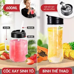 Máy Xay Sinh Tố Đa Năng Seka HR2223 500W - 3 Cối, Dao Xay Thép Không Gỉ, Hoạt Động Êm Ái, Xay Mịn Từ Rau Củ Đến Thịt