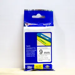 Nhãn in Brother TZe-221 9mm chữ đen trên nền trắng - Băng keo dính chắc cho máy P-touch chất lượng cao, dễ đọc, chịu nhiệt tốt