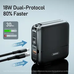 Sạc Dự Phòng Remax RPP20 15000mAh - Sạc Nhanh QC3.0 & PD3.0 Cho 4 Thiết Bị, Nhỏ Gọn, Tiện Lợi, Đèn LED Thông Báo Pin