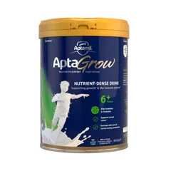 Sữa Aptamil AptaGrow Nutrient-Dense Drink 6+ cho bé từ 6-10 tuổi - Hỗ trợ tăng cường miễn dịch và phát triển thị lực, 900g