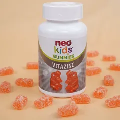 Viên nhai bổ sung kẽm hữu cơ cho bé Neo Kids Gummies Vitazinc - Tăng sức đề kháng, hỗ trợ trẻ ăn ngon, vị dâu thơm ngon, 60 viên