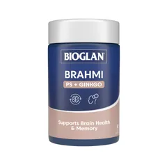 Viên uống Bioglan Brahmi PS + Ginkgo - Hỗ trợ não bộ và trí nhớ, tăng cường chức năng nhận thức cho người trưởng thành và cao tuổi