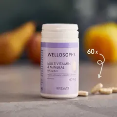 Viên uống Oriflame Wellosophy Multivitamin & Mineral cho Nữ - Hỗ trợ Bổ sung Vitamin & Khoáng chất, Cải thiện Sức khỏe và Làm đẹp Da, Tóc, Móng