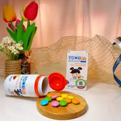 Viên nhai Vision Kids Blue Light - Bổ mắt cho trẻ, cung cấp Lutein và Zeaxanthin, hỗ trợ bảo vệ mắt khỏi ánh sáng xanh, hương vị socola.
