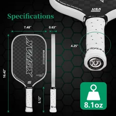 Vợt Pickleball XSPAK 12K Carbon Fiber B0CJQY192G - Độ bền cao, kiểm soát tối ưu cho người chơi trung cấp và chuyên nghiệp