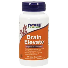 Viên uống hỗ trợ tuần hoàn não Brain Elevate Now Foods - Cải thiện lưu thông máu, giảm chóng mặt, đau đầu, mất ngủ - TPCN USA