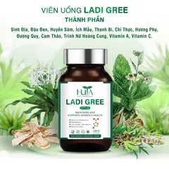 Viên uống Huta Ladi Gree Plus hỗ trợ cân bằng nội tiết tố nữ - Bổ huyết, điều hòa kinh nguyệt, giảm đau bụng kinh, cải thiện sinh lý nữ.