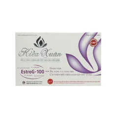 Viên uống Kiều Xuân Estrog-100 - Hỗ trợ cân bằng nội tiết, đẹp da, giảm stress cho phụ nữ tiền mãn kinh và mãn kinh