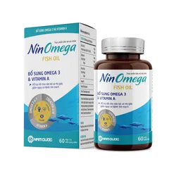 Viên uống Nin Omega Nam Dược 60 viên - Hỗ trợ não bộ và thị giác, Omega 3, 6, 9, vitamin A, sức khỏe tối ưu cho trẻ em và người lớn