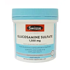 Viên uống Swisse Glucosamine Sulfate 1500mg - Bổ trợ xương khớp, hỗ trợ giảm đau nhức và duy trì sức khỏe khớp - 180 viên/hộp