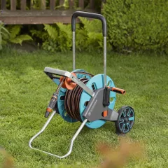 Vòi tưới cây xe cuộn Gardena 18517-20, 20m, thiết kế tiện lợi, chất liệu cao cấp, tay cuốn dễ sử dụng - Giải pháp tưới cây thông minh
