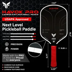 Vợt Havok Pro Pickleball Paddle - Dụng Cụ Chơi Pickleball Chất Lượng Cao, Tay Cầm Chống Trượt, Thiết Kế Hiện Đại