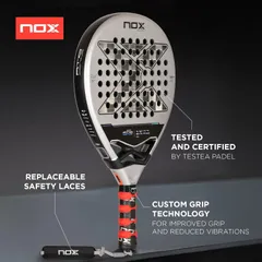Vợt Padel Nox Racket AT10 by Agustin Tapia 2024 - Thiết kế Carbon nhôm 18K, Lõi MLD Black Eva, Dành cho Người Mới và Chuyên Nghiệp