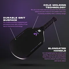 Vợt Pickleball Vatic Pro Prism Carbon Fiber 16mm - Siêu nhẹ, Chất liệu Carbon Bền bỉ, Được USAPA Chấp Thuận, Dành cho Người Chơi Chuyên Nghiệp