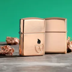 Bật lửa Zippo 46171 Armor® Solid Copper - Bật lửa đồng đỏ cao cấp, quà tặng độc đáo cho tín đồ Zippo