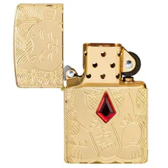 Bật Lửa Zippo 49802 Armor Họa Tiết Mèo Thần Tài May Mắn - Độc Đáo, Vỏ Đồng Thau Bền Chắc, Ấn Tượng Quà Tặng Fans Mèo
