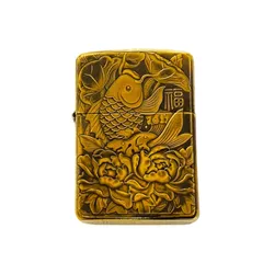 Bật lửa Zippo 3D Cá Hoa Sen Version 2 ZPC4161-169 - Bền Bỉ, Chống Gió, Thiết Kế Sang Trọng, Quà Tặng Độc Đáo cho Người Yêu Thích Zippo