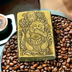 Bật Lửa Zippo Mèo Thần Tài Version 2 Khắc Hình 3D ZPC4187 - Quà Tặng May Mắn Phong Thủy Cho Dân Sưu Tầm