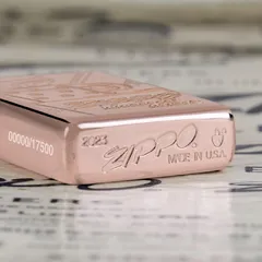 Bật Lửa Zippo Script Collectible Armor Rose Gold 48768 - Phiên Bản Kỷ Niệm 75 Năm, Hàng Giới Hạn Sang Trọng