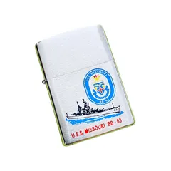 Bật Lửa Zippo USS Missouri BB-63 Mạ Chrome - Đồ Chơi Sưu Tầm Cho Fan Hạm Đội Hải Quân Hoa Kỳ