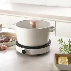 Bếp từ đơn kèm nồi lẩu Fika Neoflam 26cm - Bếp từ an toàn, tiết kiệm điện, tiện dụng cho các món lẩu và nướng tại bàn