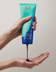 Bộ Gội Xả Tím Khử Vàng Moroccanoil Blonde Perfecting Purple 400ml - Giúp Duy Trì Màu Nhuộm Tóc Sáng, Chống Ngả Màu Đồng