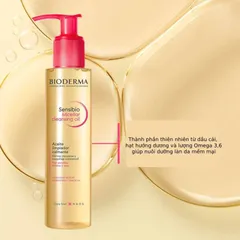 Dầu tẩy trang Bioderma Sensibio Micellar Cleansing Oil 150ml - Làm sạch sâu, dịu nhẹ cho mọi loại da, trang điểm và bụi bẩn dễ dàng loại bỏ