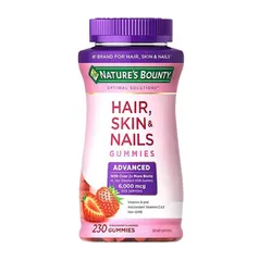 Kẹo Dẻo Hair, Skin, Nails Gummies 230 Viên - Hỗ Trợ Sắc Đẹp Tóc, Da, Móng, Vitamin Tổng Hợp Chính Hãng Nature's Bounty