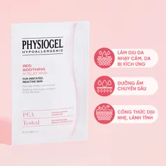 Mặt nạ Physiogel Red Soothing AI Mask - Dưỡng ẩm và phục hồi da nhạy cảm, làm dịu và giảm đỏ, Khối lượng 25ml