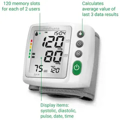 Máy Đo Huyết Áp Cổ Tay Medisana BW315 - Màn Hình Lớn, Chỉ Báo Mức Pin, Phát Hiện Nhịp Tim Không Đều, Dễ Sử Dụng Cho Người Lớn Tuổi