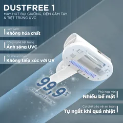 Máy Hút Bụi Giường Đệm Tiệt Trùng UVC Fatzbaby Dustfree 1 FB1780DP - Diệt 99.9% Vi Khuẩn, Không Khí Sạch và An Toàn Ngủ Ngon