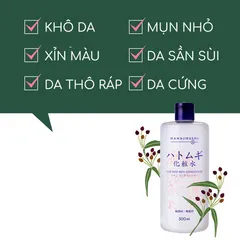 Nước Hoa Hồng Hanajirushi Coix Seed Skin Conditioner 500ml - Cấp Ẩm, Làm Sạch Da, Thích Hợp Mọi Loại Da, Chiết Xuất Tự Nhiên