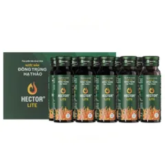 Nước Nấm Đông Trùng Hạ Thảo Hector Lite 50ml - Hộp 10 Chai Hỗ Trợ Tăng Cường Sức Khỏe, Ổn Định Đường Huyết, Sản Phẩm Thiên Nhiên
