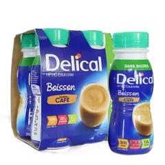 Sữa Dinh Dưỡng Delical Boisson HP HC Edulcorée Không Đường - Lốc 4 Chai 200ml, Hỗ Trợ Bổ Sung Dinh Dưỡng, Không Gluten, Không Lactose
