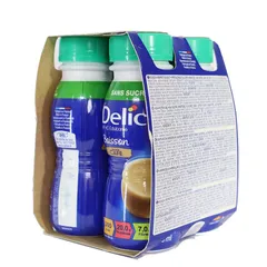 Sữa Dinh Dưỡng Delical Boisson HP HC Edulcorée Không Đường - Lốc 4 Chai 200ml, Hỗ Trợ Bổ Sung Dinh Dưỡng, Không Gluten, Không Lactose